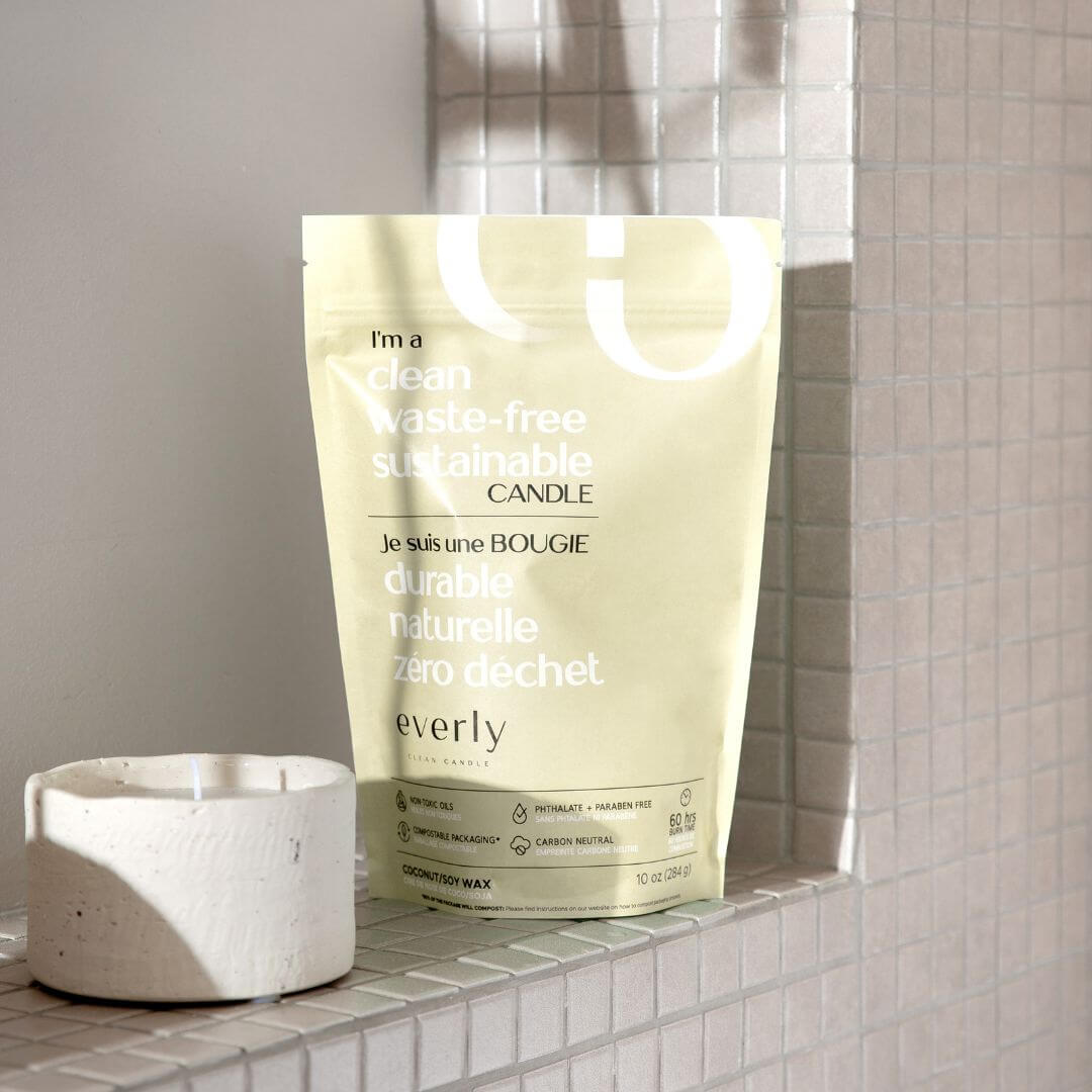 Everly | Jasmine + Tonka Bean Scented Clean Candle Refill Kit | Everly