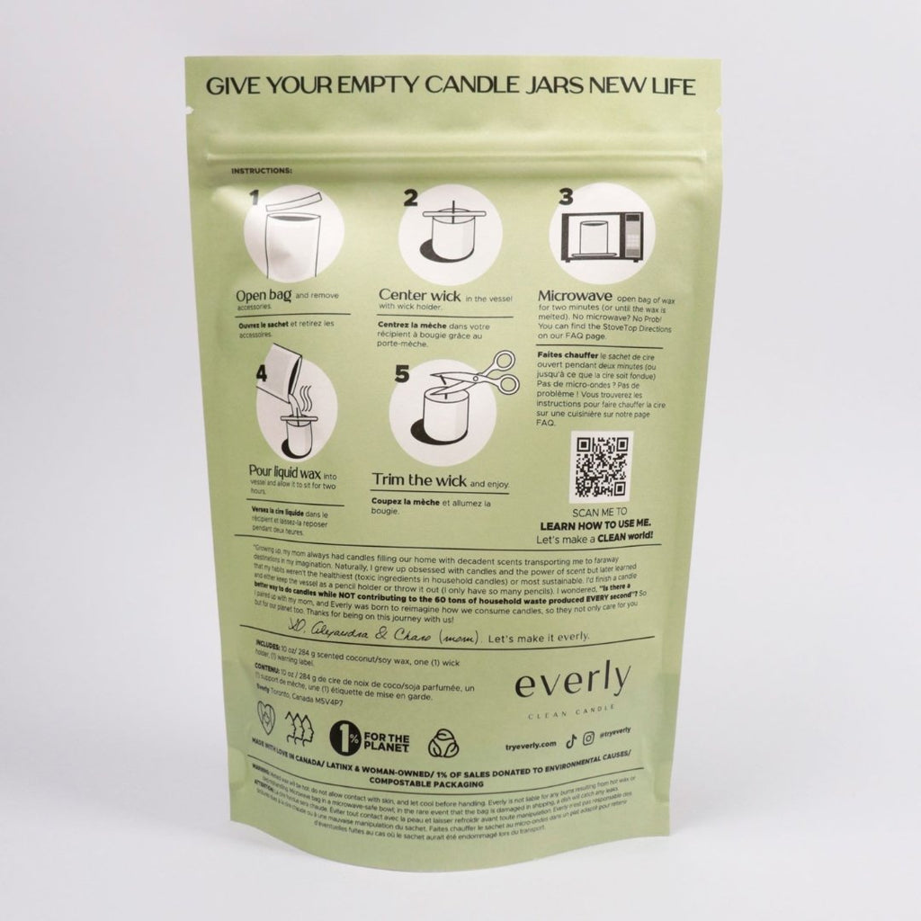 Everly Clean Candle Refill Kits - Santo Palo Santo and Sage Scent